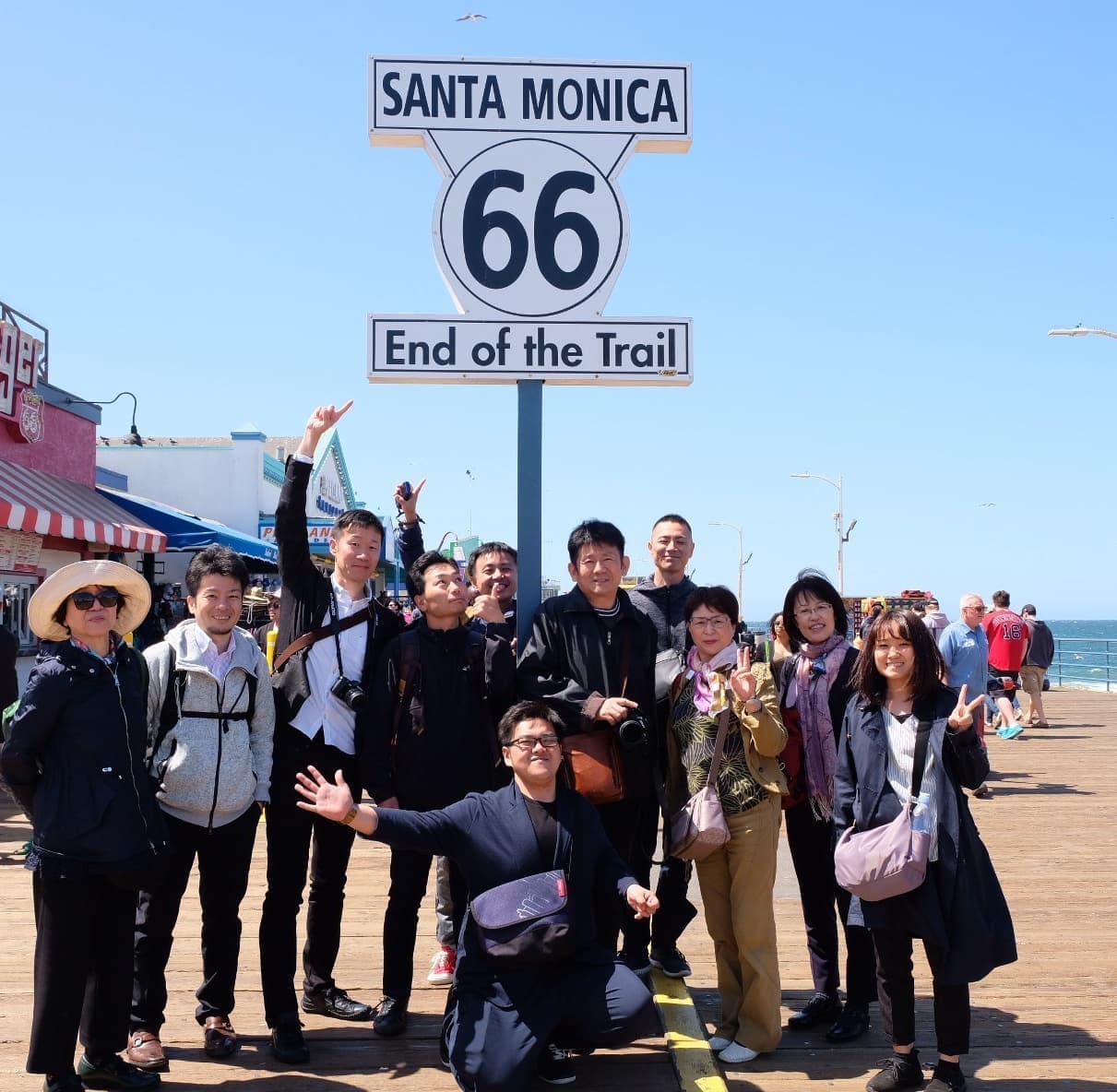 移動途中のサンタモニカにて